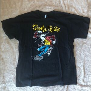 Circle Jerks Retro Band Tee in Black with Skank Man Dancing Graphic in Size XL